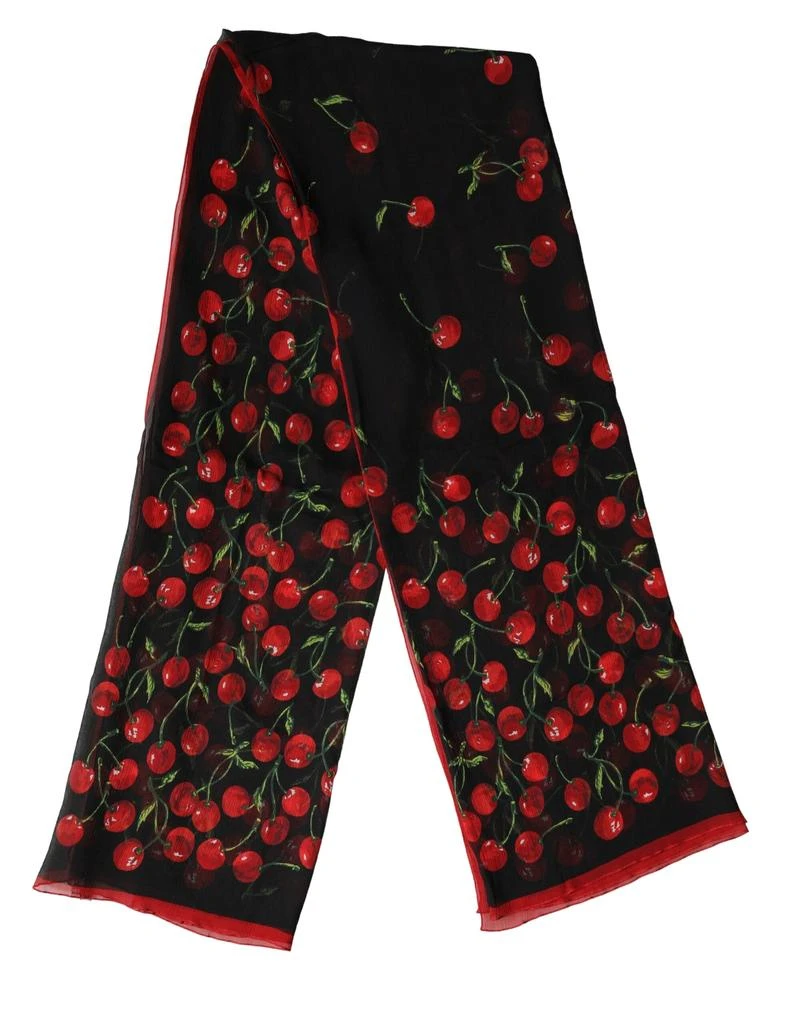 Dolce
Gabbana Cherry Print Silk Shawl Stole 190cm x 122cm Women
s Scarf 2