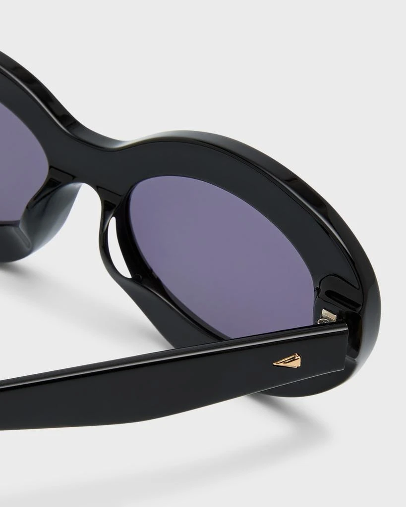 Karen Walker Beveled Acetate Oval Sunglasses 4