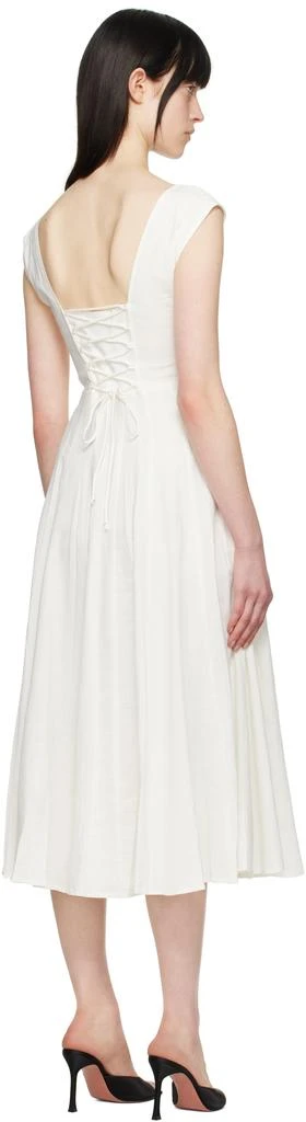 GUIZIO White Leila Midi Dress 3