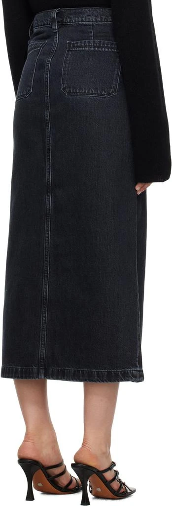 FRAME Black 'Le Bardot' Denim Maxi Skirt 3