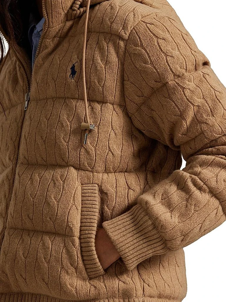 Ralph Lauren Cable-Knit Hooded Down Coat 6