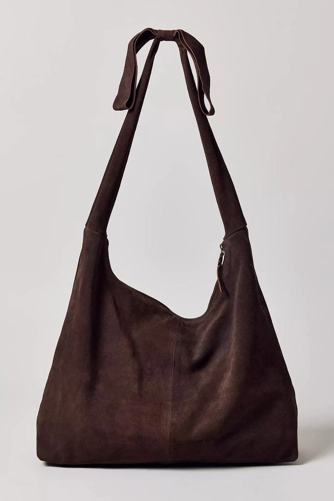 Kimchi Blue Boston Bow Suede Hobo Bag 4