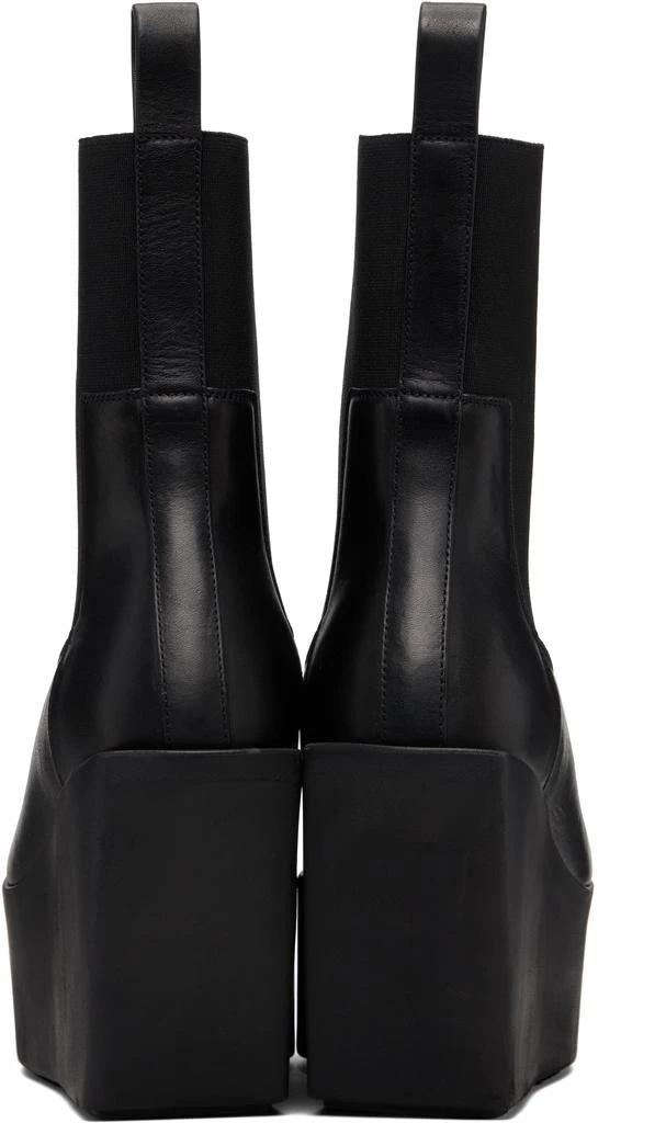 Rick Owens Black Concordians Sliver Platform Beatle Chelsea Boots 2