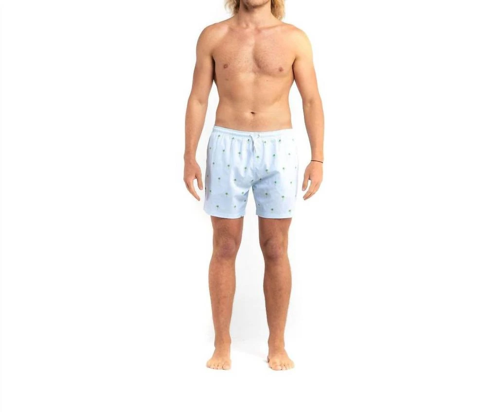 Bermies Bermies - Palm Stripes Swim Trunk