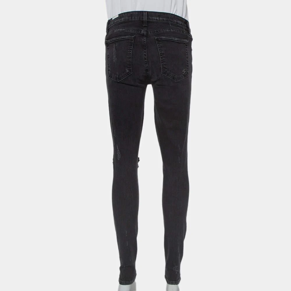 Lovers + Friends Lovers + Friends Black Denim Distressed Skinny Ricky Jeans M 3
