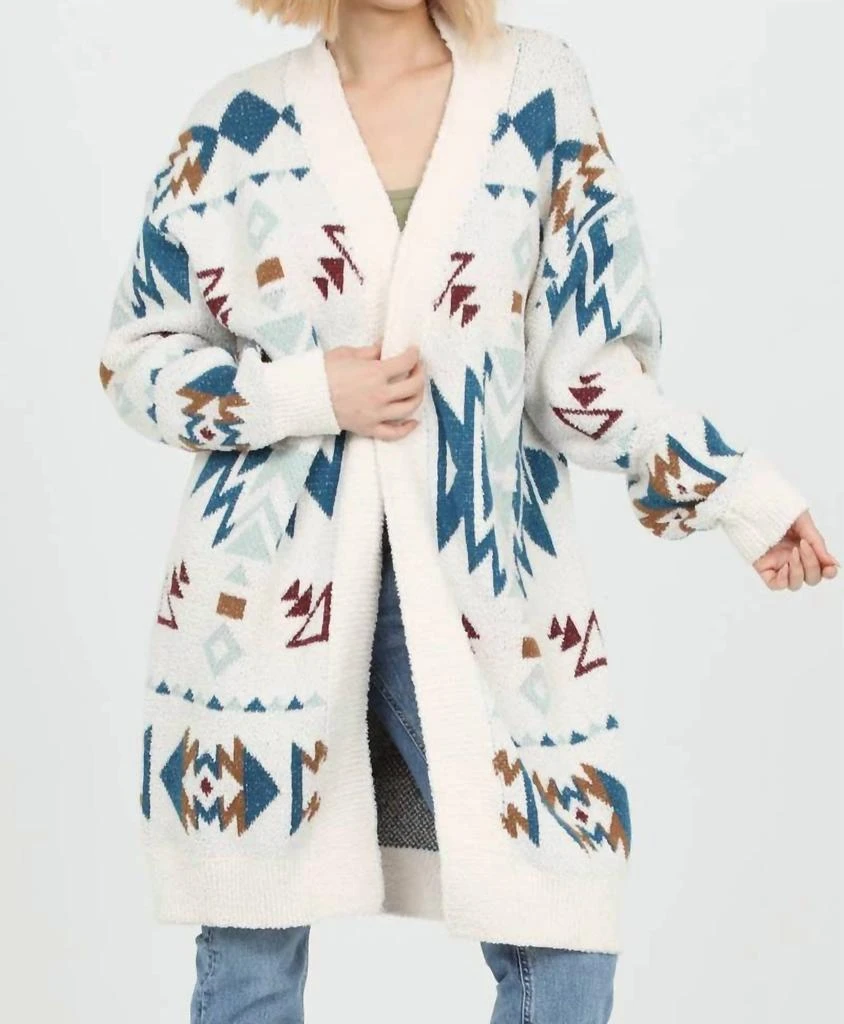 Angie Angie - Cozy Aztec Cardigan Sweater 5