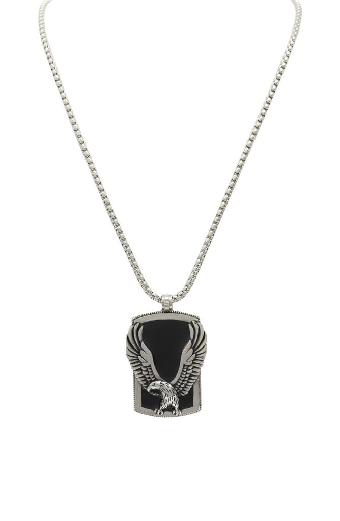 AMERICAN EXCHANGE 2-Piece Stainless Steel Eagle Pendant Necklace & Bracelet Set