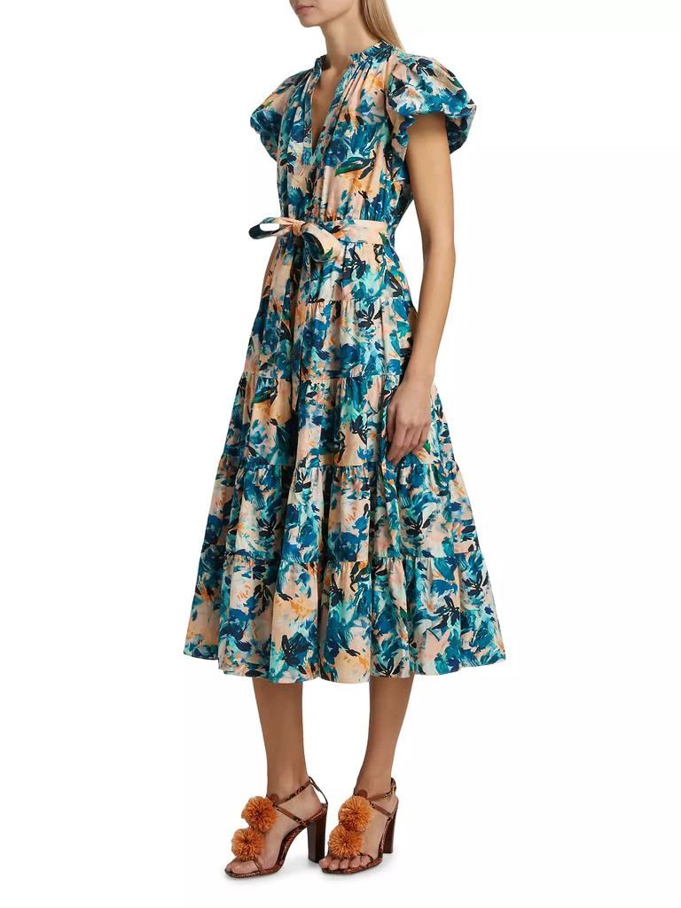 Ulla Johnson Ottilie Floral Cotton Midi-Dress 4