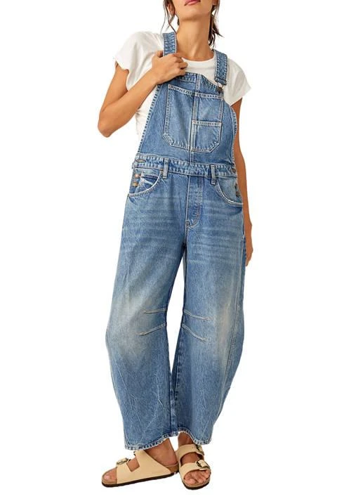 Free People People We The Free Good Luck Barrel Overalls 1