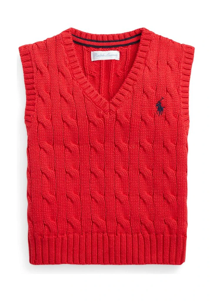 Ralph Lauren Baby Boys Cable-Knit Cotton Sweater Vest