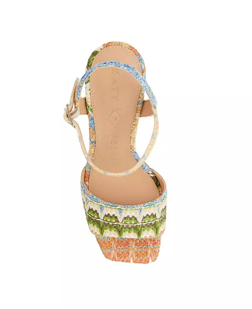 Katy Perry Women's Rainbow Raffia Square Toe Sandals 4