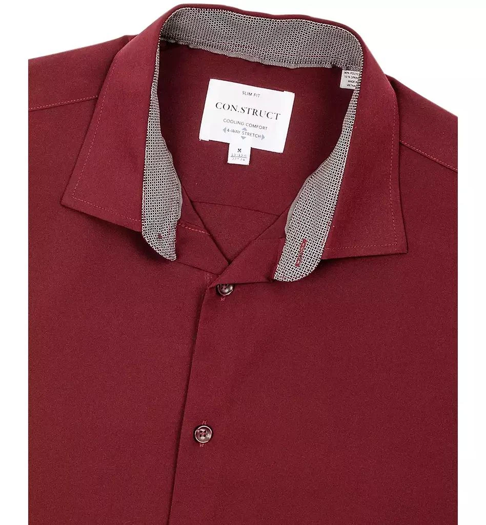 ConStruct Men's Slim Fit Solid Performance Stretch Cooling Comfort Dress Shirt 4