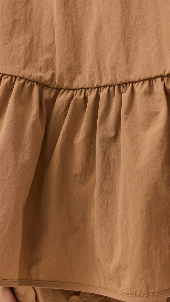 CECILIE BAHNSEN Asta Top Recycled Taffeta Chestnut 5