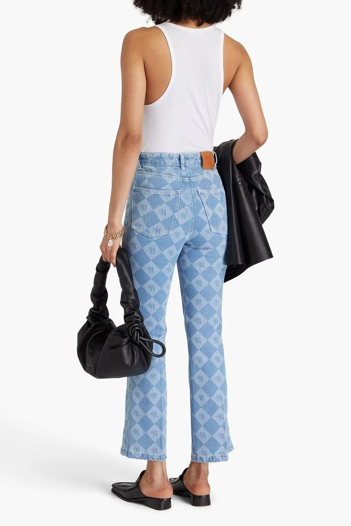 Nanushka Zoey logo-print high-rise kick-flare jeans 3