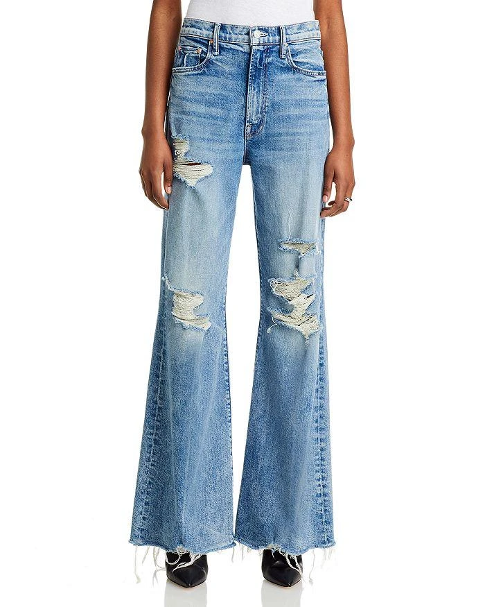 MOTHER The Sidestepper Sneak Chew Jeans in Stfu 7