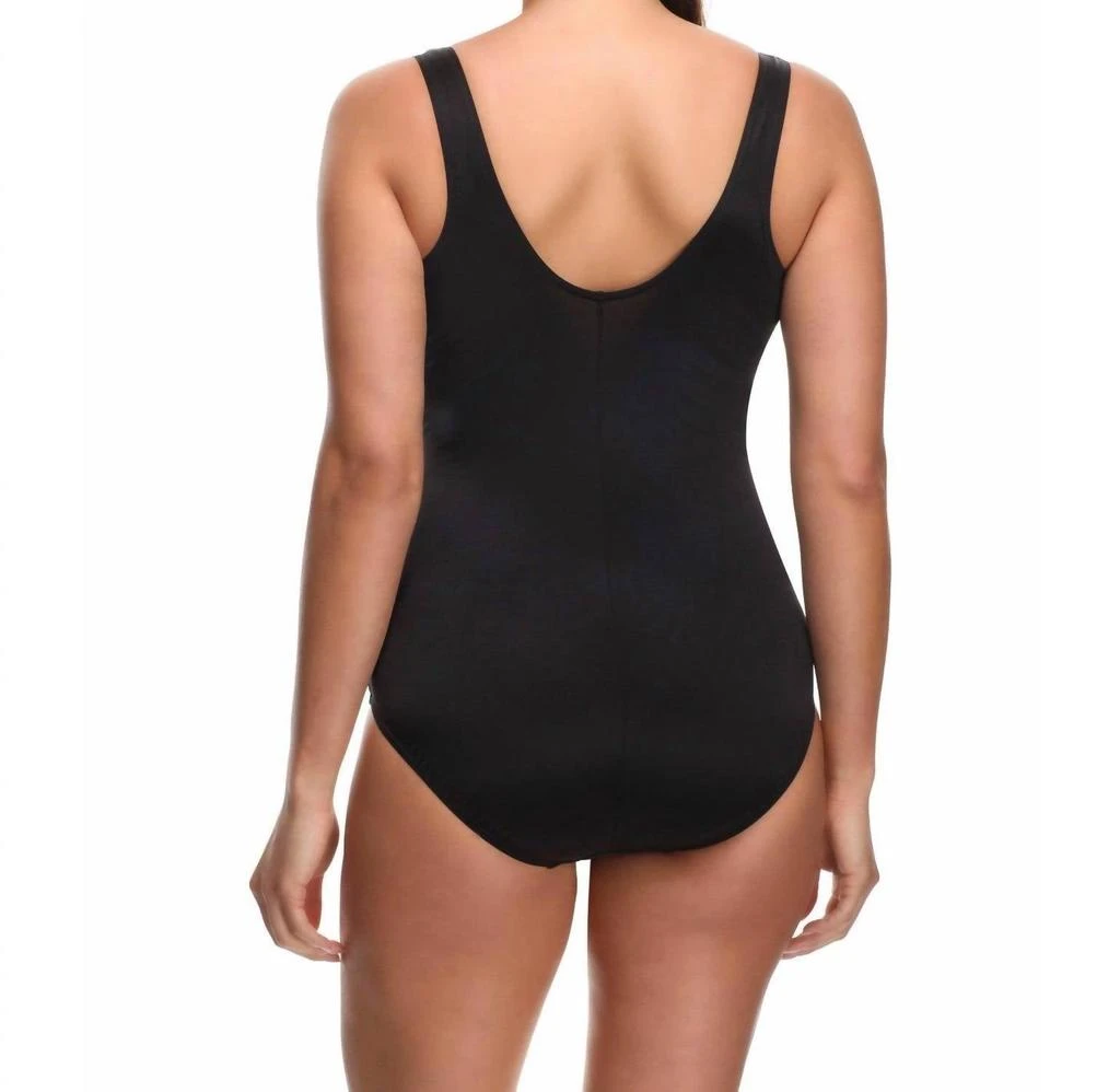 Miraclesuit Plus Size Escape Underwire One Piece Swimsuit In Black 2