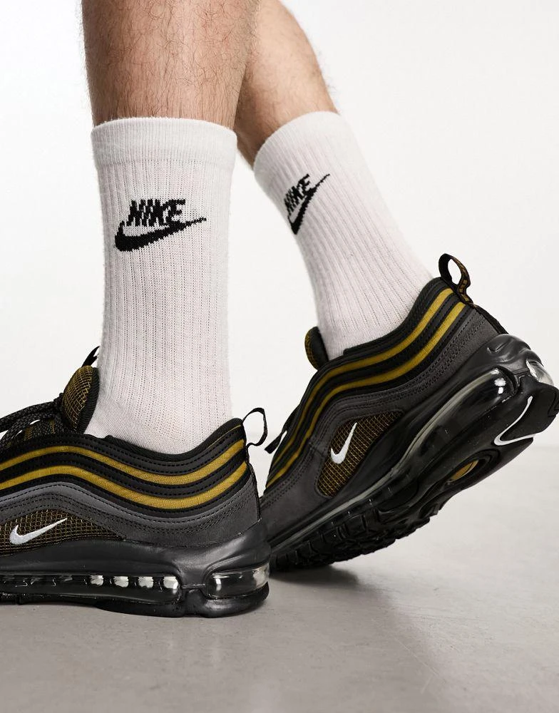 NIKE Nike Air Max 97 trainers in black and bronze 3
