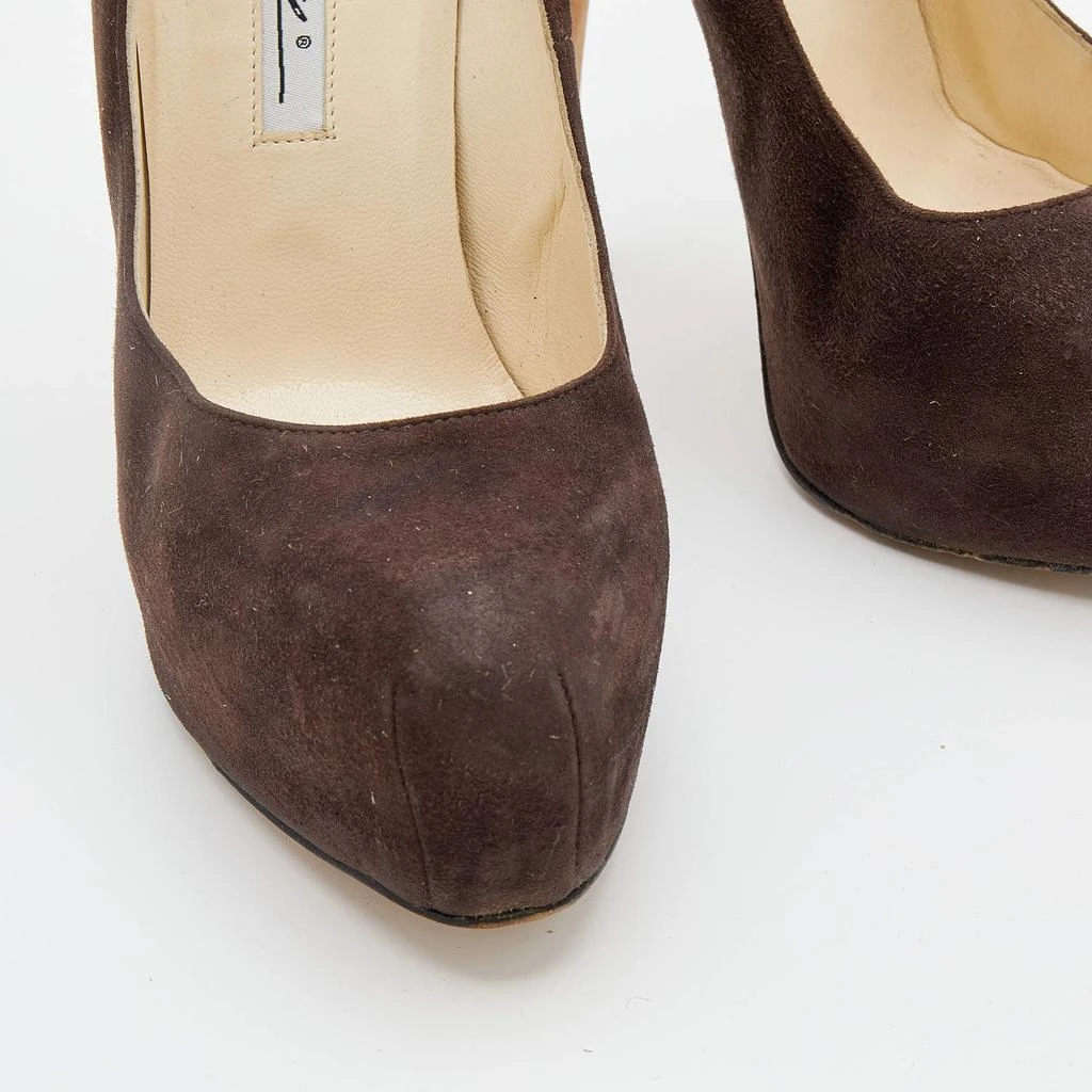 Brian Atwood Brian Atwood Brown Suede Platform Pumps 38 7