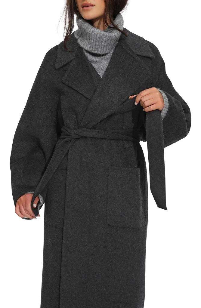 Belle 
Bloom Belted Wool Blend Coat 3