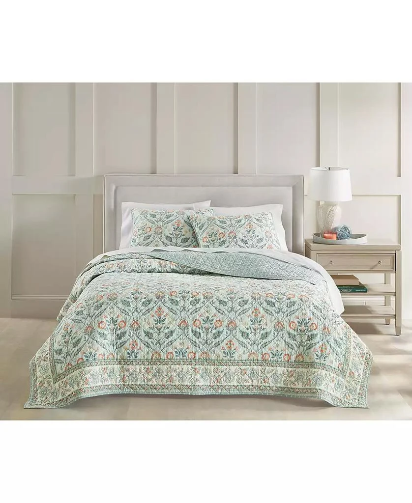 Charter Club CLOSEOUT! Jacobean Border Cotton Quilt, King, Exclusively at Macy’s 4