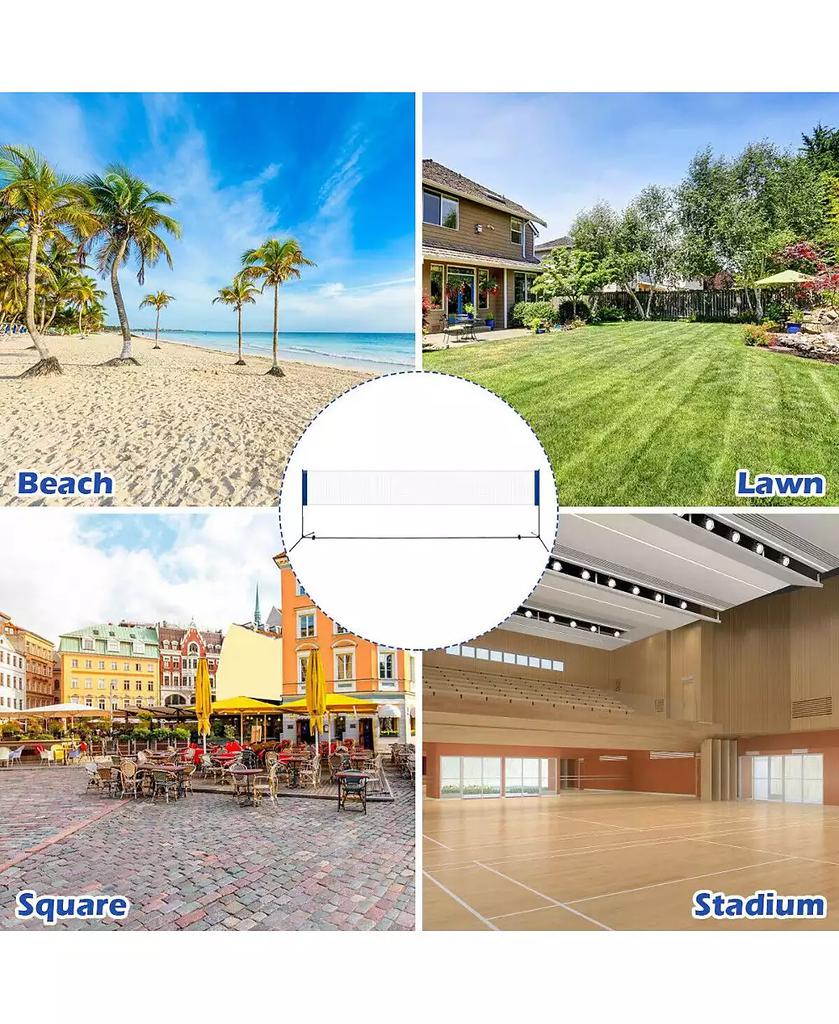 VEBREDA Portable 10 Inch x 5 Inch Badminton Beach Tennis Training Net