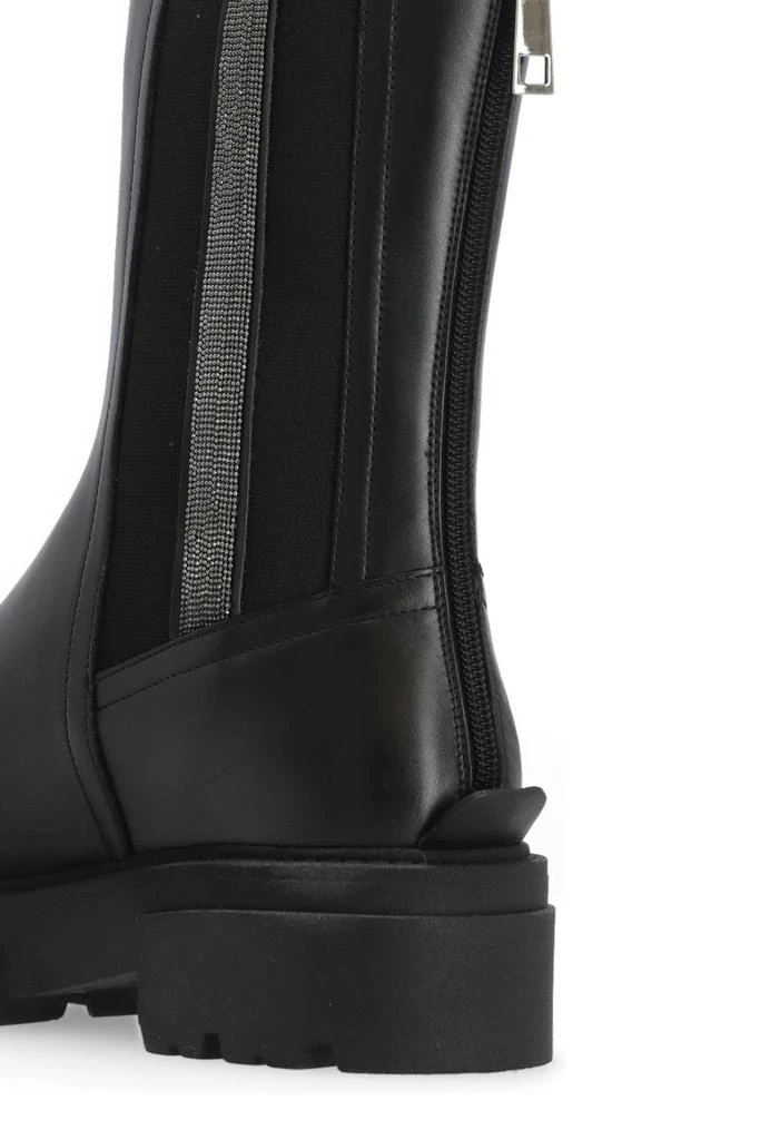 Fabiana Filippi Fabiana Filippi Bead Embellished Combat Boots 5