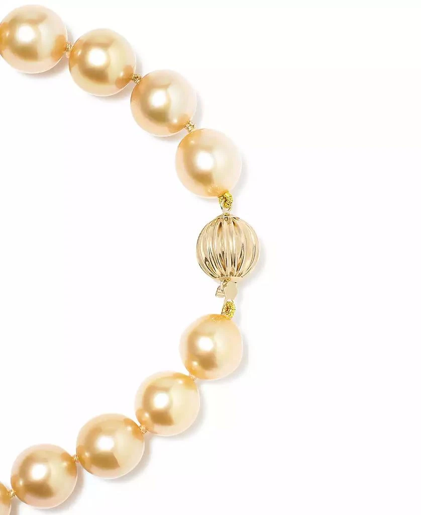 Macy's 14k Gold Cultured Golden South Sea Pearl Graduated Strand (10-12-1/2mm) 18" Necklace 3