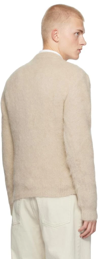 AMI Beige Alpaca Mohair Brushed Sweater 3