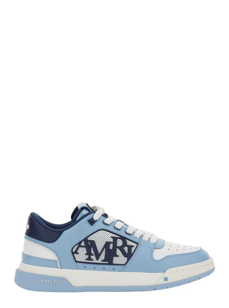 AMIRI Light Blue  Low Top Sneakers With Contrasting Logo Lettering In Cotton Man 1