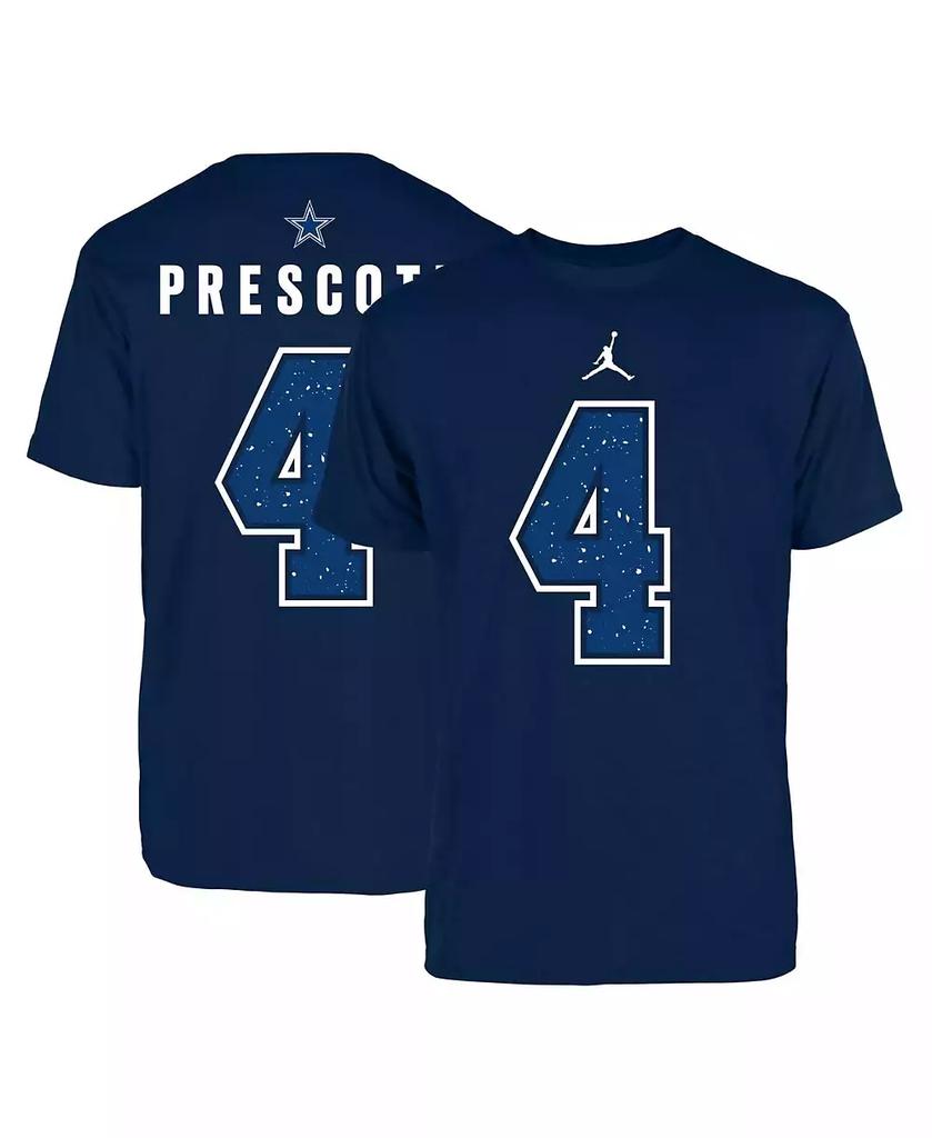 Jordan Men's Dak Prescott Navy Dallas Cowboys Name and Number T-shirt