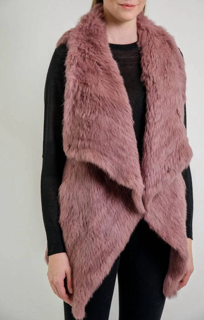Love Token Chloe Genuine Rabbit Fur Vest 3