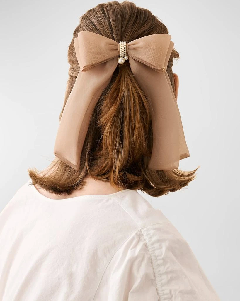 Alexandre de Paris Pearly Bow Barrette 2