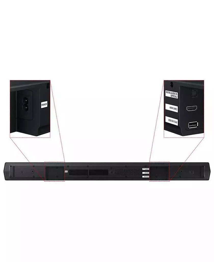 SAMSUNG 2.1 Channel B Series DTS Virtual:X Soundbar with Subwoofer 8