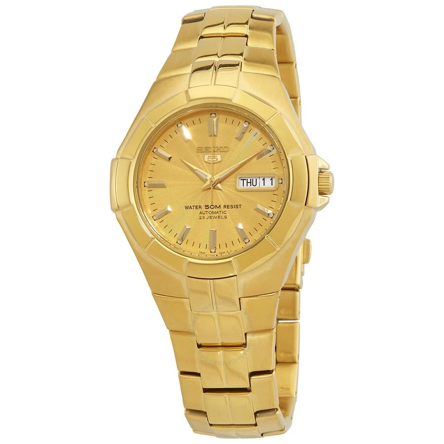 Seiko 5 Automatic Gold Dial Men's Watch SNZE32 1