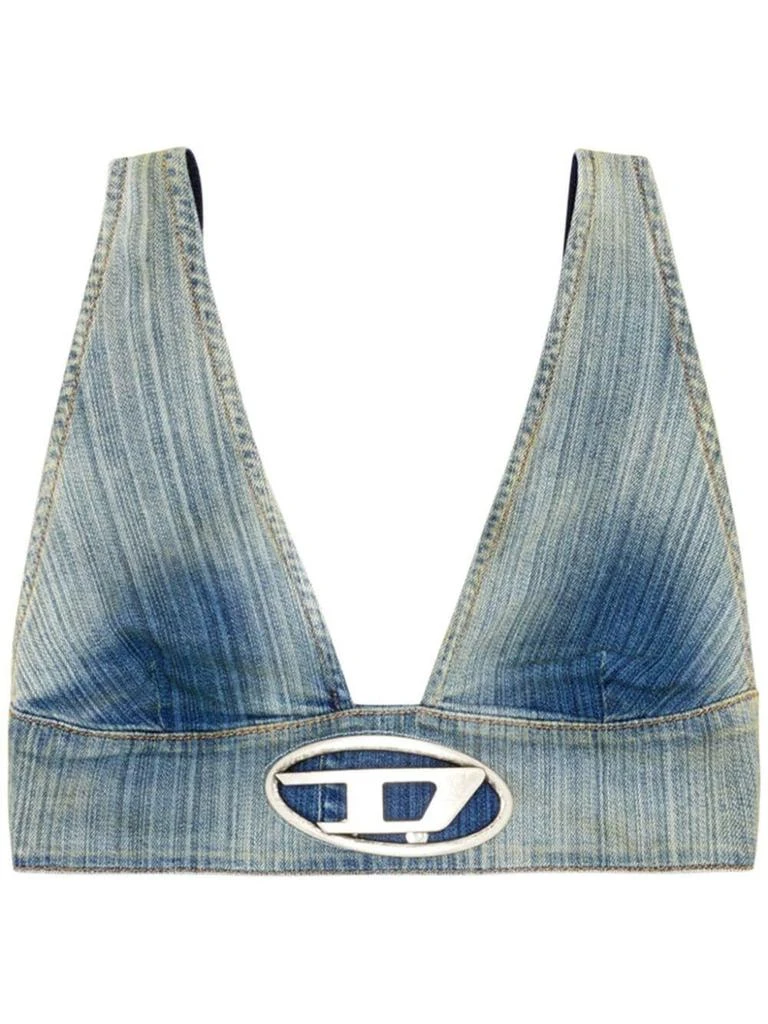 Diesel Diesel `De-Elly-S` Denim Crop Top 1