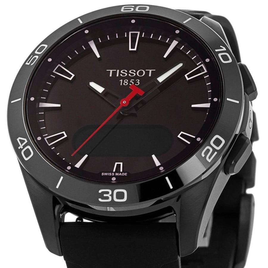 Tissot T-Touch Connect Solar Digital Black Dial Silicone Strap Men's Watch T153.420.47.051.04