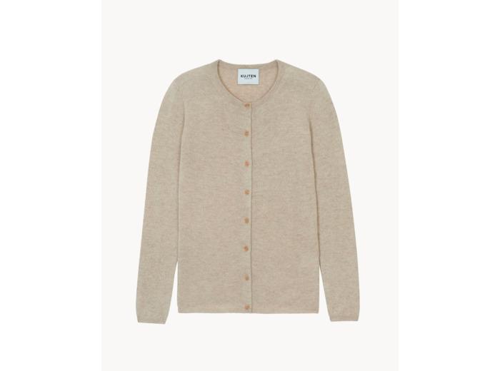 Kujten Cardigan Rebec Cardigan col rond manches longues basic