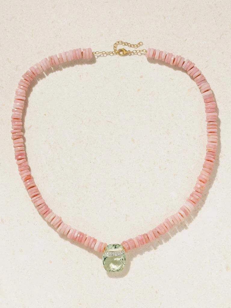 Jia Jia 14-karat Gold Multi-stone Necklace