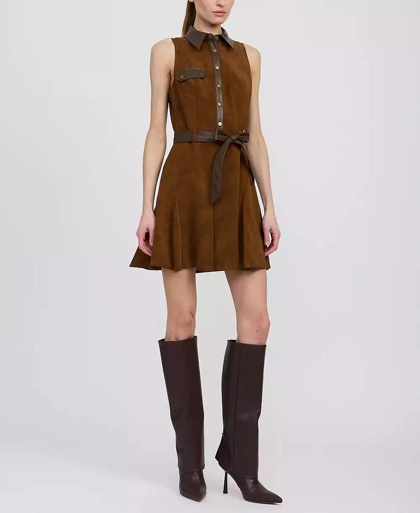 chinese dress ladies Liam Faux Suede Maxi Dress / Dark Chocolate | Meshki