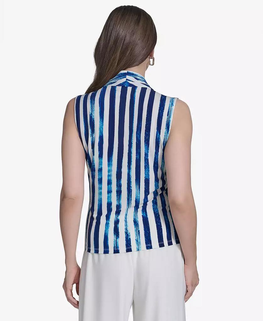 HALSTON Women's Striped Sleeveless Top