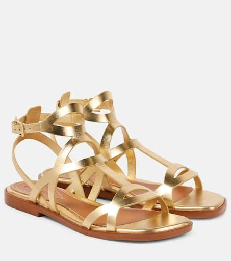 Zimmermann Zimmermann Bay metallic leather sandals 1