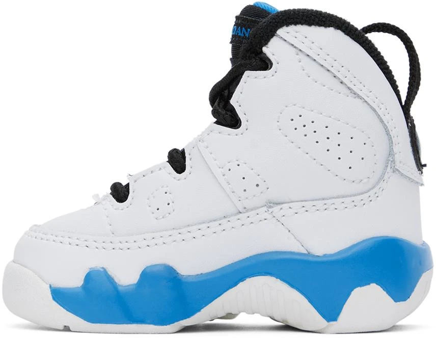 Jordan Baby White & Blue Jordan 9 Retro Sneakers 3