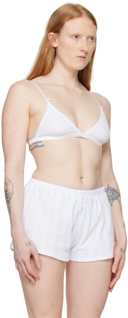 Cou Cou White 'The Triangle' Bralette