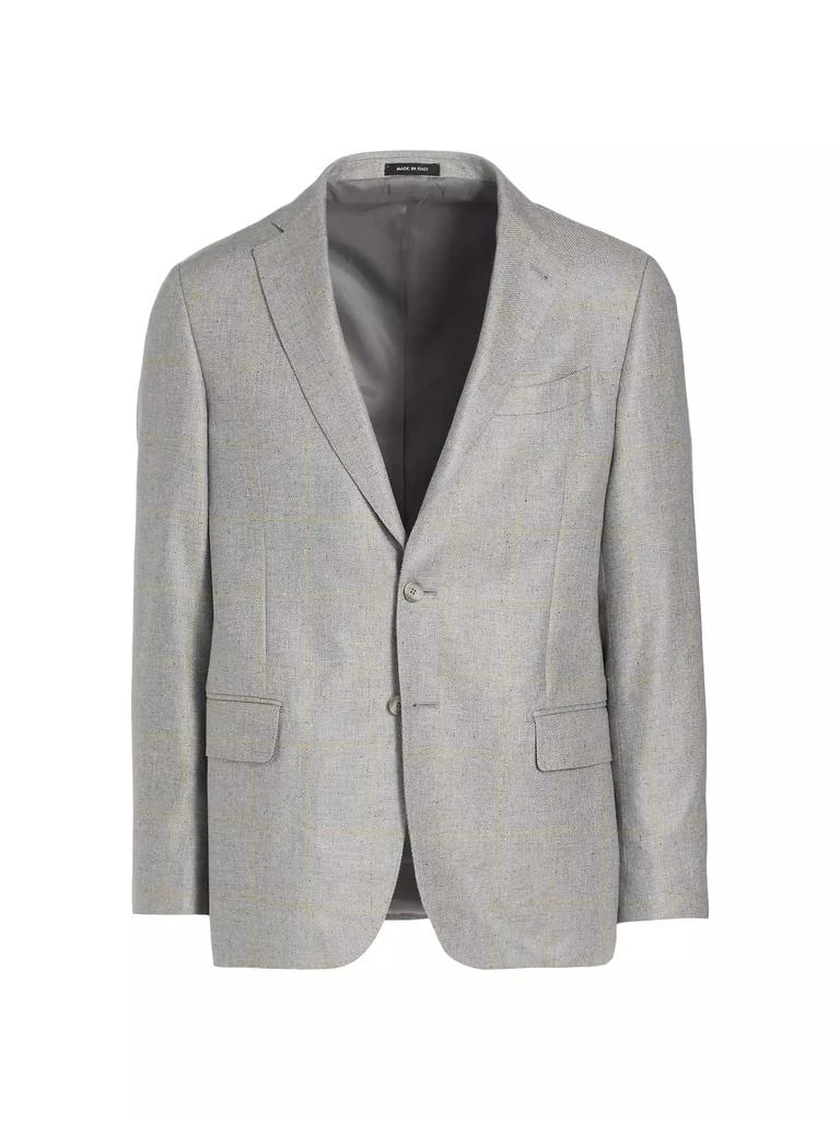 Saks Fifth Avenue COLLECTION Grid Wool Two-Button Sport Coat 1