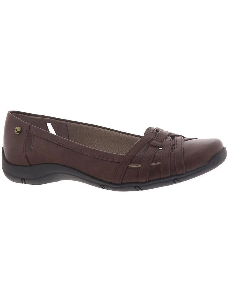 LifeStride Diverse  Womens Faux Leather Square Toe Flats 18