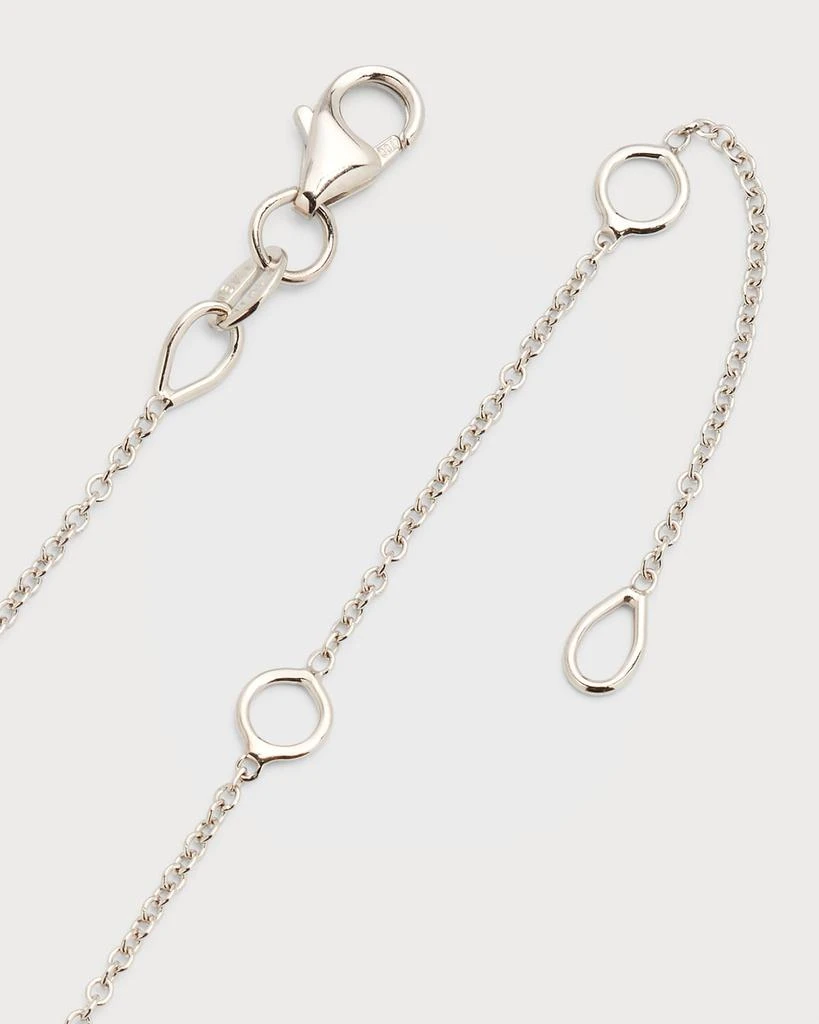 Neiman Marcus Diamonds 18K White Gold Round Ruby and Round Diamond GH/SI1 Smily Necklace, 18"L, 1.13tcw 4