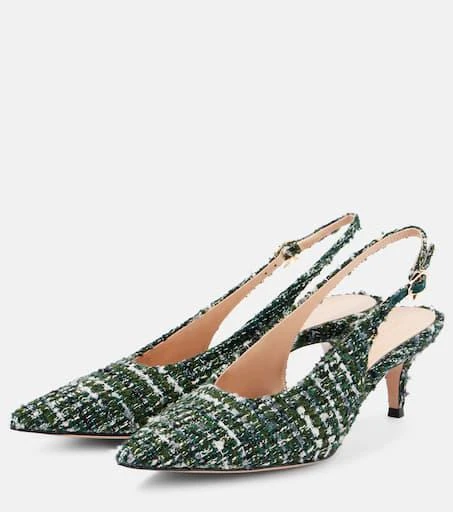 Gianvito Rossi 55 bouclé slingback pumps 4