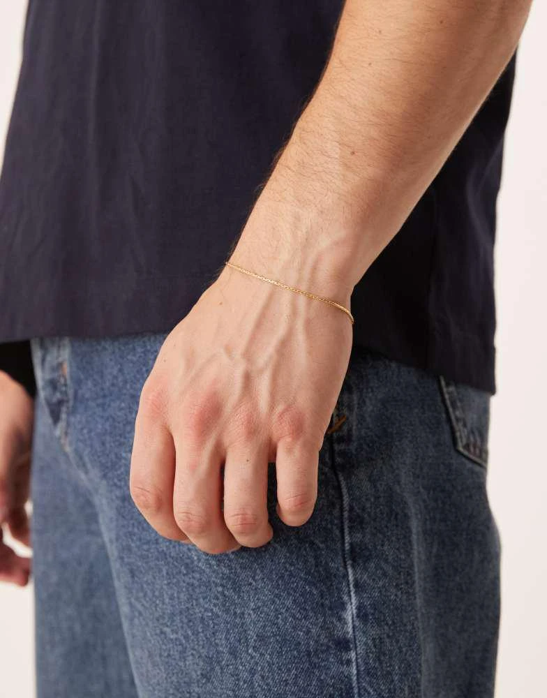 ASOS ASOS DESIGN sterling silver chain bracelet in gold plate 3