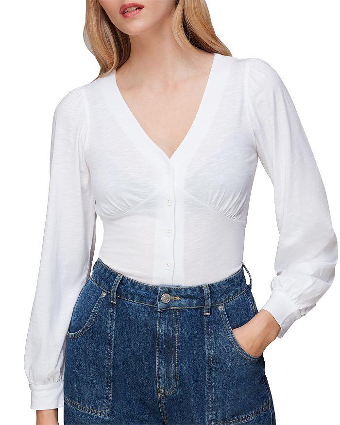 Whistles Amber Button Front Top