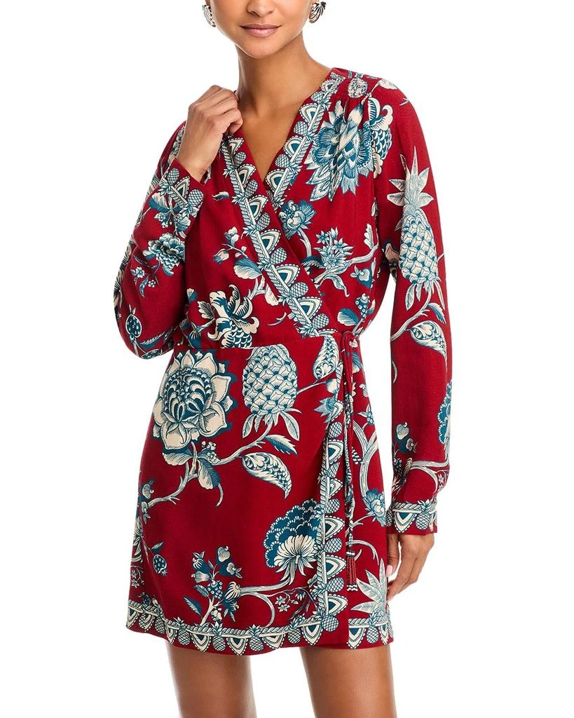 Farm Rio Tropical Landing Mini Wrap Dress 1
